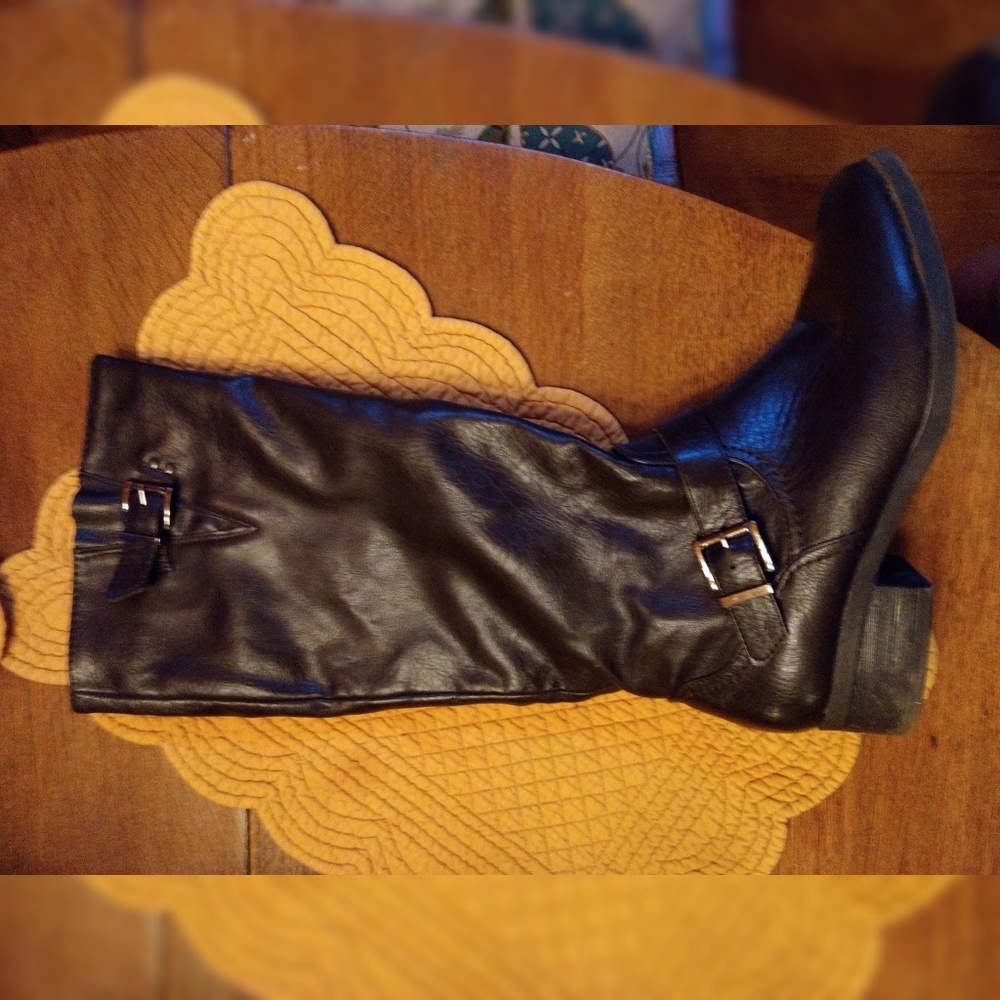 Chocolate Brown Buckled Riding Boot